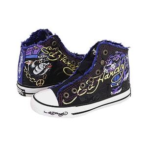 Ed Hardy Kids HR Fashion Black Sneaker Shoes